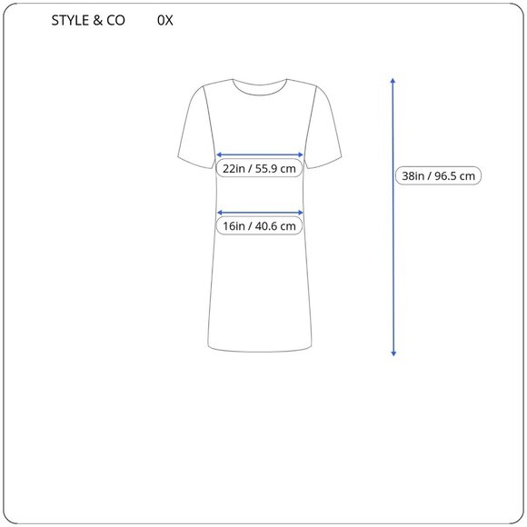 Style & Co Womens Dress 0X Plus Cap Sleeve Knee Length Blue Stripe STR85E - Picture 2 of 10